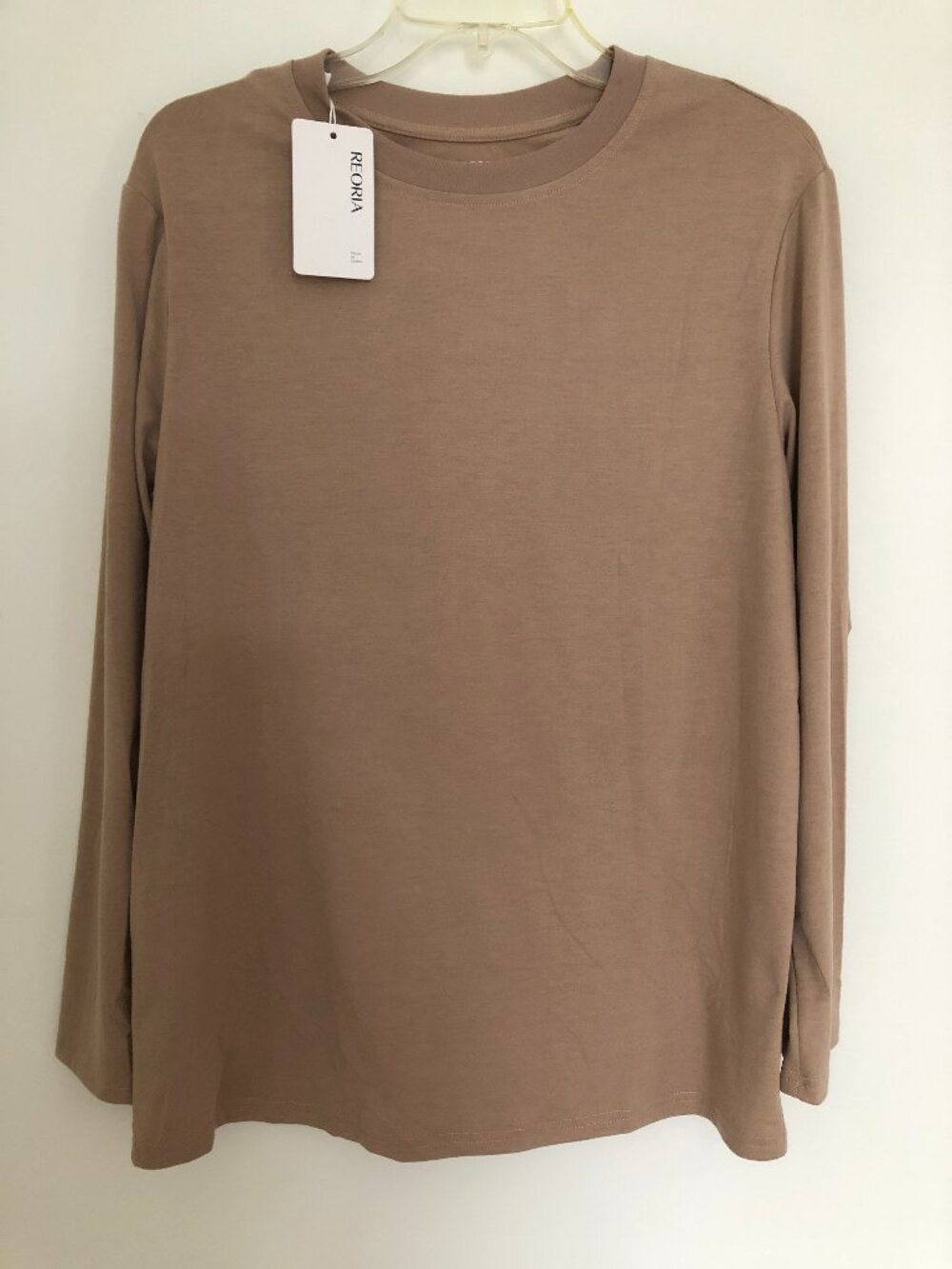 REORIA Women's Basic Casual Long Sleeve Crew Neck Size Small